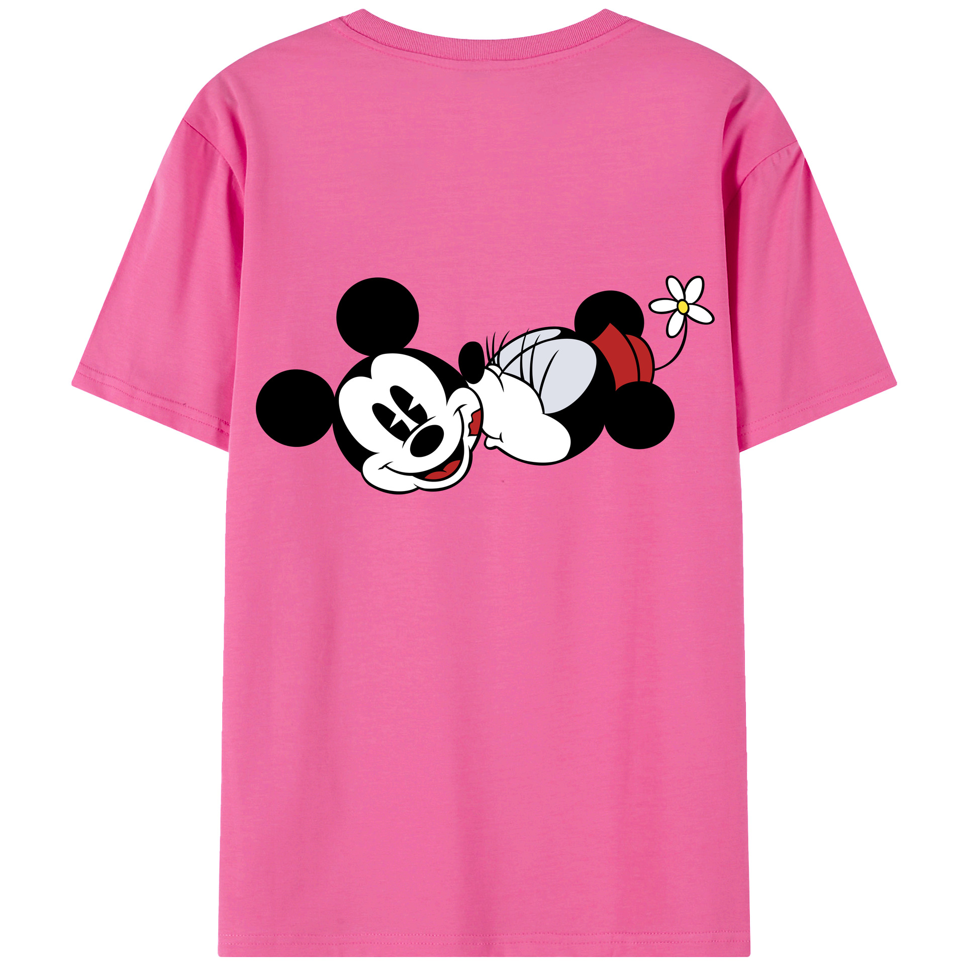 （画像用） ミッキーマウス Mickey Mouse レディース半袖Tシャツ(バックプリント)
